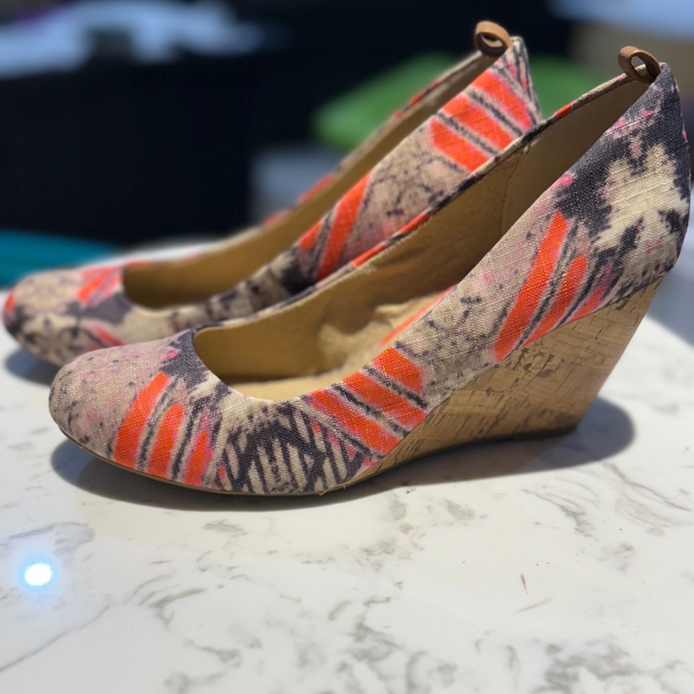 Call It Spring Multicolor Patterned Wedges
